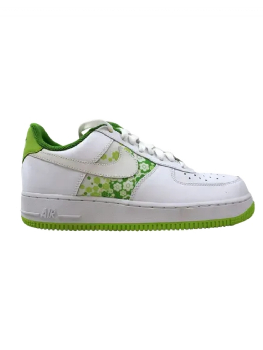 Nike Air Force 1 '82  White Green Floral (Chlorophyll) Rare 09 Release Size 9.5